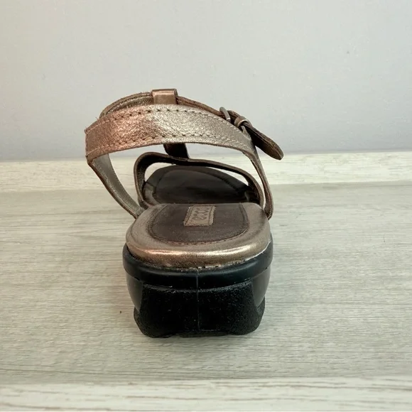NWOT! Ecco pewter leather strappy sandals size 38 - Picture 6 of 12